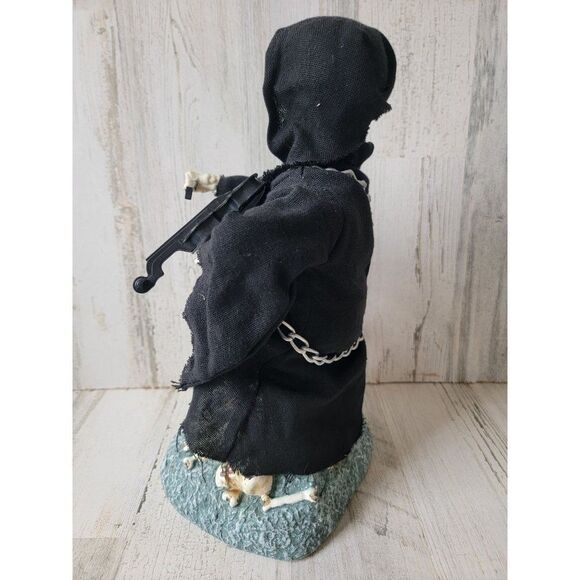 Gemmy Halloween animated Grim Reaper violin Tombstone scary prop decor - Picture 6 of 9